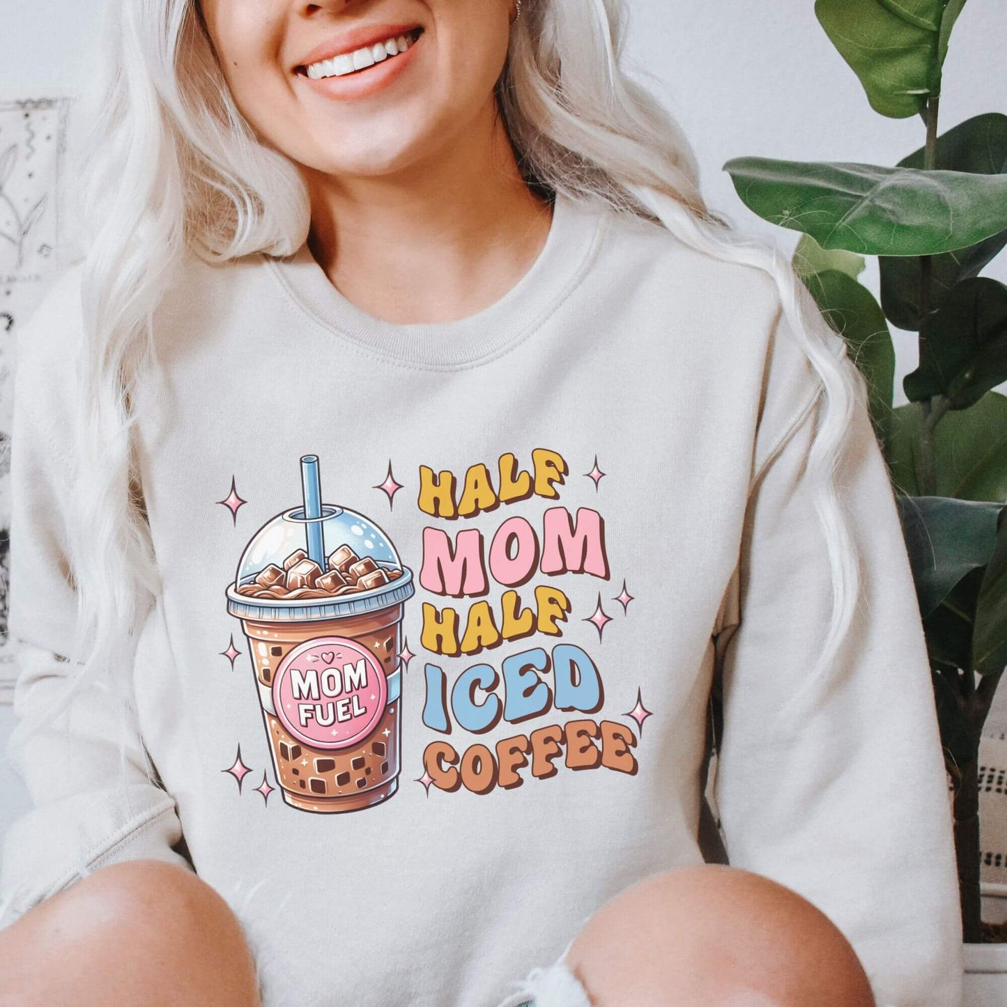 ☕ Mom Iced Coffee Lover_Mom Fuel Sweatshirt by Keystonemama