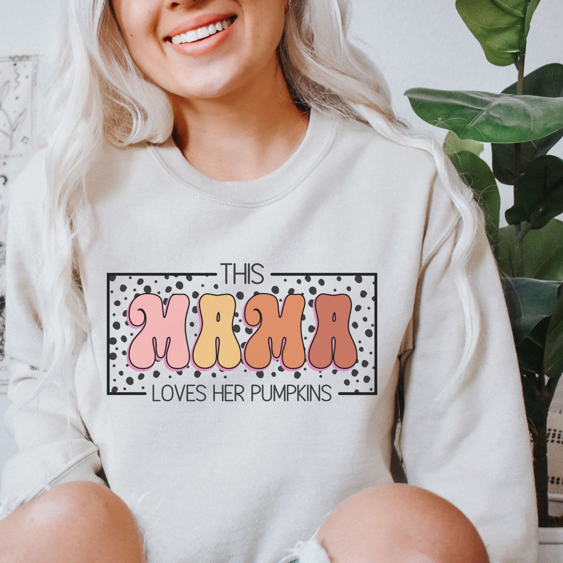 Mama Loves Her Pumpkins Fall Sweatshirt by Keystonemama