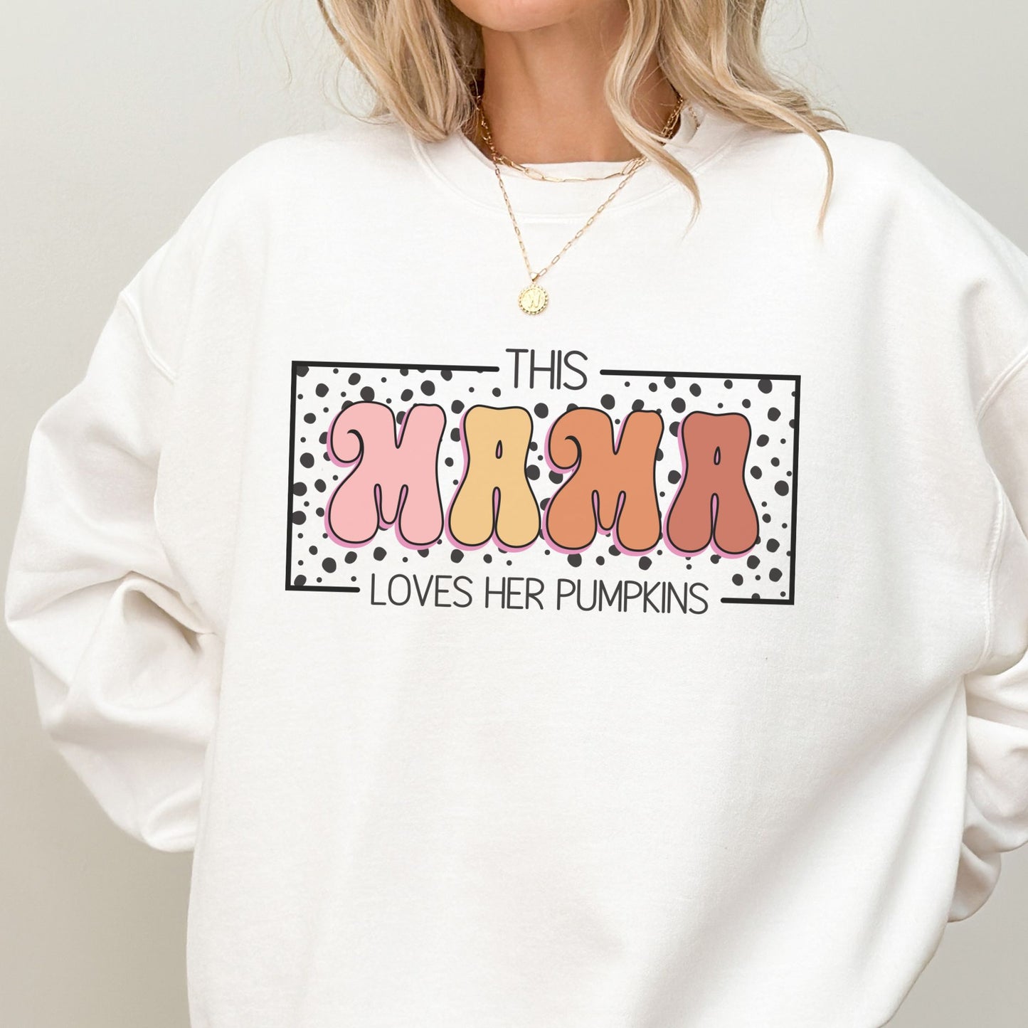 Mama Loves Her Pumpkins Fall Sweatshirt by Keystonemama