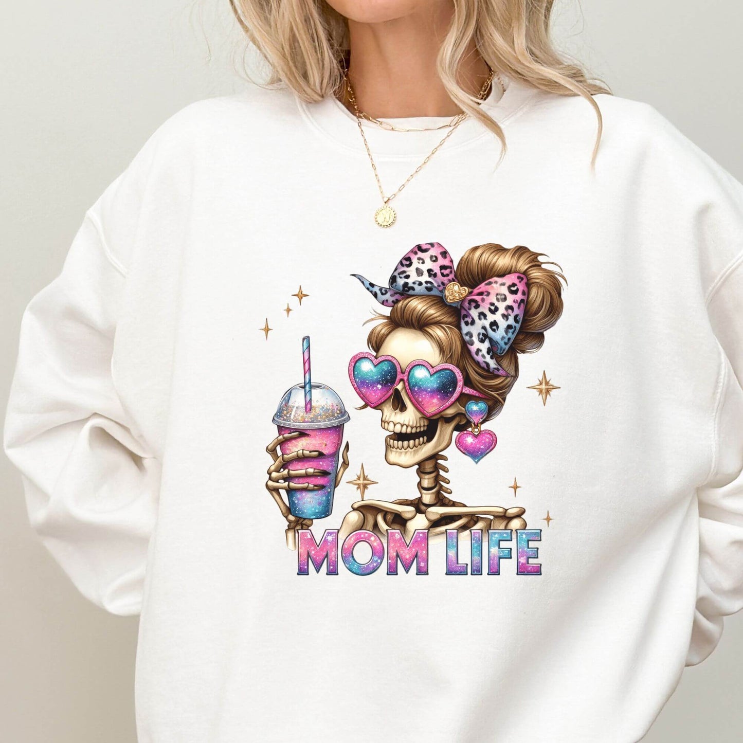 💀 Happy Mom Life Skeleton Sweatshirt by Keystonemama