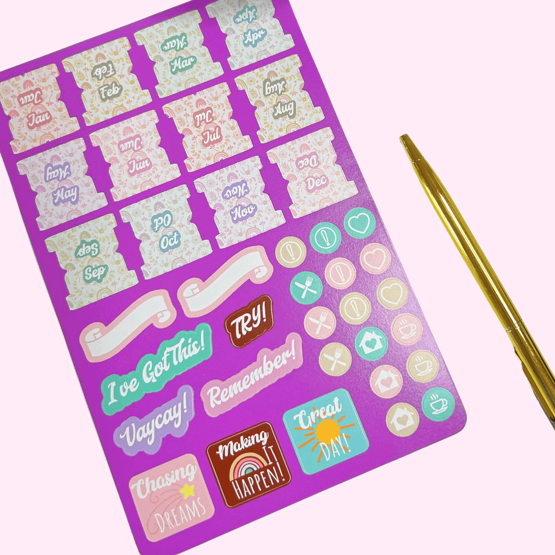 Planner Stickers 12 Month Tabs